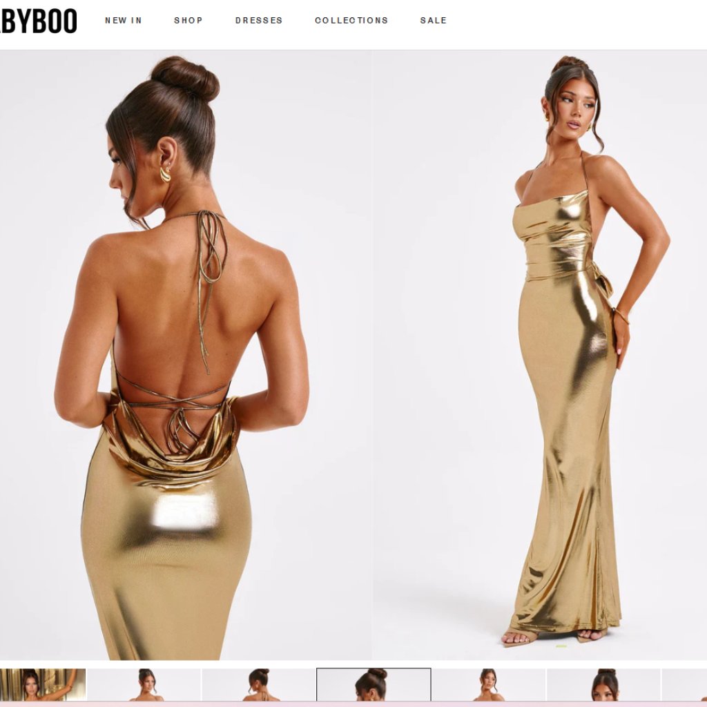 Babyboo Fashion Talisa Maxi Dress- Gold